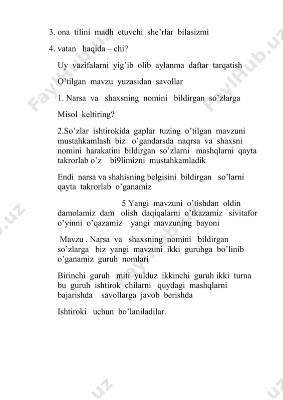 narsa va shaxs belgisini va sanog’ini bildirgan so’zlar - Page 5