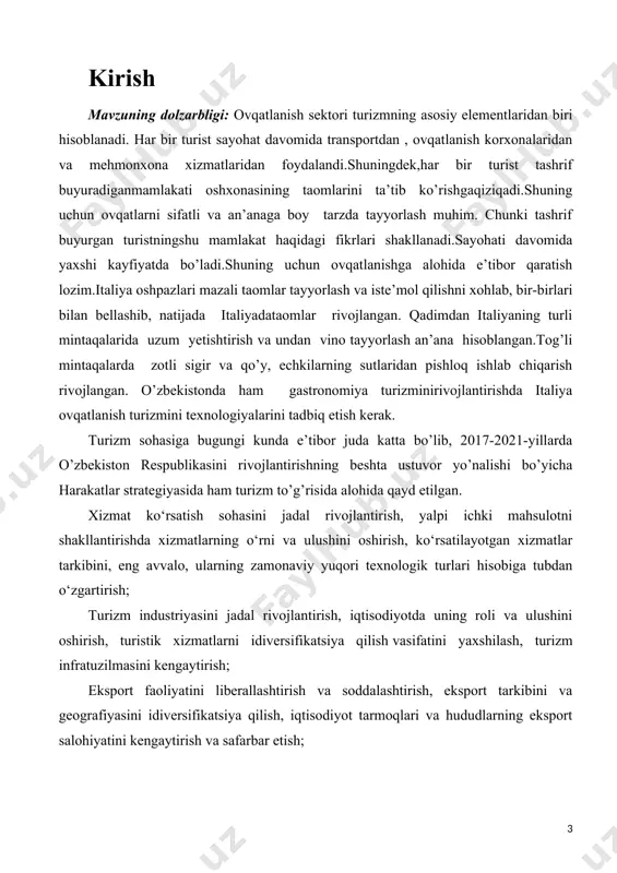 holining kattagina qismini turistlik xizmatlarga bo‘lgan ehtiyojini qondirish maqsadida mazkur xo‘jalik sohasini barcha darajalarida turistlik mahsulotni ishlab chiqaradigan, taqsimlash, ayirboshlash va iste’mol qiladigan kishilarning xulq-atvorini o‘rganadi.har bir turistlik hudud, har bir mamlakat, har bir shahar va joy iqtisodiy foyda va daromad olish uchun mavjud turistlik resurslaridan oqilona foydalanishga harakat qiladi. har bir mamlakatda o‘zining siyosiy qarashlari, iqtisodiyoti rivojlanishining yo‘nalishlari, jamiyat an’analarining ko‘p qirralari mavjud. o‘zbekiston respublikasining turizm sohasi jahon turistlik jarayonining ajralmas tarkibiy qismi bo‘lib, ekspertlarning tahlili shuni ko‘rsatmoqdaki, keyingi yillarda mamlakat turizm sohasi davlat investitsiyalarisiz va dotatsiyalarisiz mahsulotlar va xizmatlar ishlab chiqarish hajmini oshirib borayotgan iqtisodiyot tarmoqlaridan biriga aylanmoqda. shularni hisobga olib, turizm sohasi mamlakatlar va mintaqalar iqtisodiyotini rivojlantirish uchun muhim ahamiyat kasb etishini va uxxi asr jahon xo‘jaligining ustuvor tarmoqlaridan biri ekanligini alohida ta’kidlash lozim. o‘zbekiston zamonaviy turizm industriyasini rivojlantirish uchun barcha zarur manbalarga ega. buyuk ipak yo‘li ustida joylashgan vatanimiz qulay tabiiy-iqlim sharoitlariga, boy tarixiy, madaniy merosga …