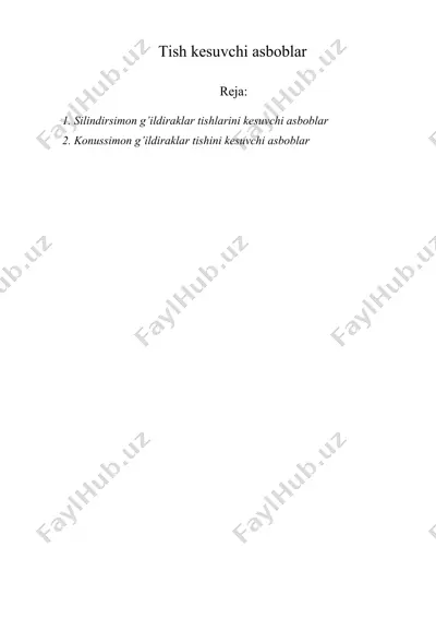 tish kesuvchi asboblar — DOCX