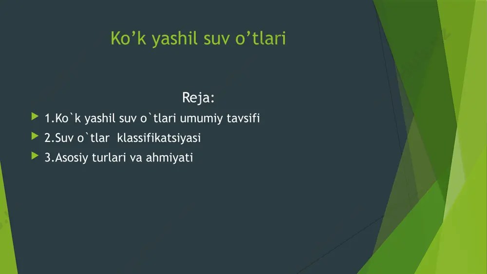 vqat oqsili olish maqsadida koʻk-yashil suvoʻtlarni sanoat miqyosida koʻpaytirish ustida ish olib borilmoqda. image1.png image2.png image3.png image4.png image5.png image6.png image7.png