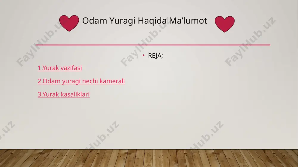 adi. yurakning oʻng chegarasi toʻsh suyagining oʻng chekkasidan (oʻng iii va v qovurgʻalar roʻparasida) 2-3 sm chetroqda boʻladi. bir yoshgacha boʻlgan bolalarda yurakning oʻng tomondagi chegarasi toʻsh suyagining oʻng chekkasidan 1,0-1,5 sm chiqib turishi mumkin. yurakning pastki chap chegarasi v qovurgʻaning oʻrta oʻmrov chizigʻidan 1,5 sm ichkariga yurak uchiga toʻgʻri keladi. yurak qon-tomir sistemasi kasalliklari — yurak, arteriyalar va venalar kasalliklari. ular juda koʻp va xilma-xil. bu kasalliklarning baʼzilari (revmatizm, miokardit va boshqalar) yurakni, ayrimlari arteriya (ateroskleroz) yoki venalarni (mas, tromboflebit), boshqalari butun yuraktomir sistemasini shikastlaydi (gipertoniya kasalligi). [[yurakning ishemik kasalligi yurak muskullarining qon bilan yetarli taʼminlanmasligidan vujudga keladi. asosan, yurak toj arteriyalarining aterosklerotik oʻzgarishlarga uchrashi, spazmp, shuningdek, ular boʻshligʻida qonning (ivib) laxta boʻlib choʻkishi (tromboz) va boshqalar oqibatida kelib chiqadi (qarang [[yurakning ishemik kasalligi). epidemiologiya [tahrir | manbasini tahrirlash] asosiy arteriyalarning (koronar, miya) aterosklerotik shikastlanishi natijasida kelib chiqqan yurak-qon tomir kasalliklari butun dunyo boʻylab oʻlimning asosiy sababidir: boshqa hech …
