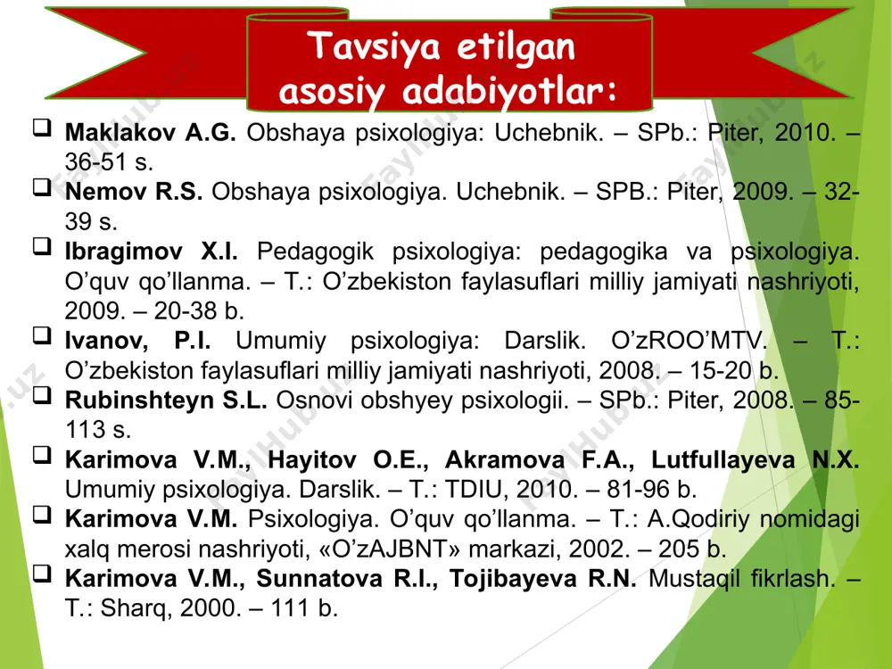 bo’ladi. bunday psixologik holat psixologiyada insayt – oydinlashuv deb ataladi tafakkur turlari... hayot mobaynida o’qiganlarimiz, ma’lum shart-sharoitlarda konkret dalillar va nazariy bilimlar asosida mushohada qilgan bilim va g’oyalarimiz asosida yuritgan fikrlash jarayoni nazariy tafakkurdir. undan farqli amaliy tafakkur bevosita hayotda va harakatlarimiz mobaynida hosil bo’lgan fikrlarimizga asoslanadigan tafakkurimizdir. tafakkur turlari... ko’rgazmali-harakat tafakkuri amaliy tafakkurga mohiyatan yaqin bo’lib, uning xususiyati shundaki, u ham odamning real predmetlar xususiyatlarini o’rganish, ko’z bilan ko’rib, bevosita his qilish paytidagi fikrlash jarayonini nazarda tutadi. ko’rgazmali-obrazli tafakkur esa ko’rgan-kechirgan narsalar va hodisalarning konkret obrazlari ko’z oldimizda gavdalangan chog’da ularning mohiyatini umumlashtirib, bilvosita aks ettirishimizdir. tafakkur turlari... mantiqiy tafakkur – bu mavhum tafakkur bo’lib, so’zlar, so’zda ifodalangan bilim, g’oya va tushunchalarga tayangan holda bevosita idrokimiz doirasida bo’lmagan narsalar yuzasidan chiqargan hukmlarimiz, mulohazalarimiz bu tafakkurga misol bo’la oladi. masalan, olam, uning noyob va murakkab hodisalarini falsafiy o’rganish faqat mavhum, abstrakt tafakkur yordamida mumkin bo’ladi. tafakkur turlari... fikrlashimizning yana bir …
