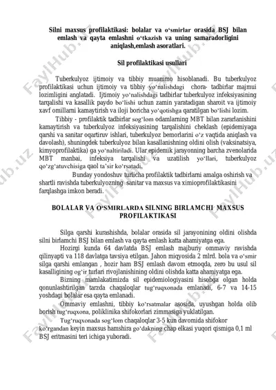silni maxsus profilaktikasi — PDF