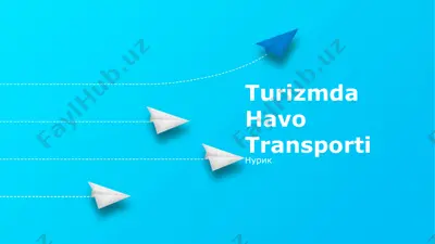 turizmda havo transporti — PPTX