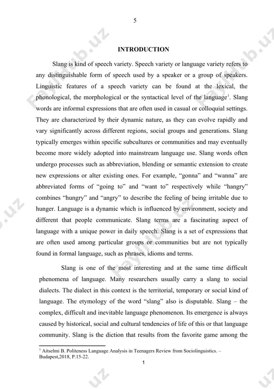power in daily speech. slang is a set of expressions that are often used among particular groups or communities but are not typically found in formal language, such as phrases, idioms and terms. slang is one of the most interesting and at the same time difficult phenomena of language. many researchers usually carry a slang to social dialects. the dialect in this context is the territorial, temporary or social kind of language. the etymology of the word “slang” also is disputable. slang – the complex, difficult and inevitable language phenomenon. its emergence is always caused by historical, social and cultural tendencies of life of this or that language community. slang is the diction that results from the favorite game among the young and lively of playing with words and renaming things and actions; some invent new words, or mutilate or misapply the old for the pleasure of novelty and others …