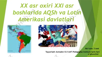 amerika qo'shning xxi asr boshlarida davlatlari — PPTX