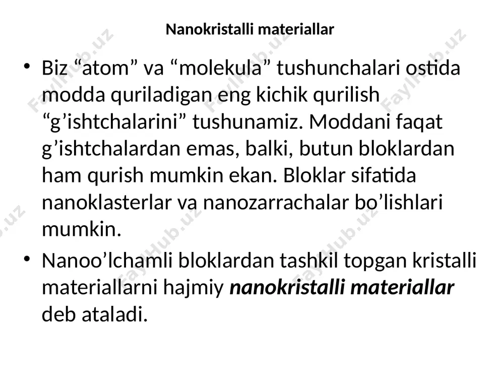 etall (masalan, ni, au va boshqalar), yarim o'tkazgichlar (masalan, si, inp, gan va boshqalar), molekulyar (organik yoki noorganik kelib chiqishi molekulyar birlikmalaridan iborat), va boshqalar. olinishi bir o'lchovli nanokristallarni olishning bir necha tubdan farq qiladigan mexanizmlari mavjud bo'lib, ularni erkin tuzilmalarni olish usullariga masalan: "bug’-suyuq-kristall" o'sish mexanizmi va “planar(tekis, sirt)” texnologiya usullaridan foydalaniladi. "bug '-suyuq-kristall" o’sish mexanizmi yarimo'tkazgichli nanosimlar uchun eng keng tarqalgan o'sish mexanizmi bu 1964 yilda namoyish etilgan "bug '-suyuq-kristall" mexanizmi. bu usulda nanosimlarning epitaksial o'sishi kimyoviy bug'larning cho'kishi yoki molekulyar nur epitaksisi orqali amalga oshiriladi. ipsimon nanokristall o’sishi buning uchun birinchi navbatda katalizator rolini o'ynaydigan substrat yuzasiga yupqa oltin plyonka yotqiziladi, shundan so'ng kamerada harorat ko'tariladi va oltin tomchilar qatorini hosil qiladi. bundan tashqari, yarimo'tkazgich materialining o'sishi uchun komponentlar, masalan, inp nanosim o'sishi uchun in va p elementlari beriladi. katalizator zarralari bilan faollashuvning ta'siri shundaki, tomchi ostidagi sirtda o'sish faollashtirilmagan sirtga qaraganda bir necha baravar tezroq sodir …