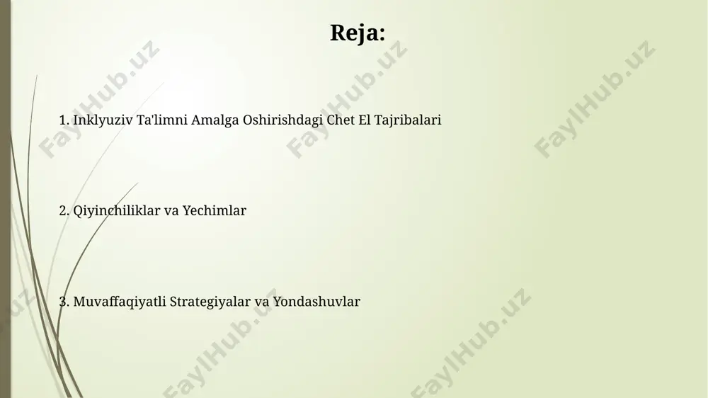 uvchi sertifikatlangan boʻlib, ularning 70% maxsus ehtiyojli bolalar bilan ishlash tajribasiga ega. ota-onalar va jamoatchilikning ishtiroki jamoatchilik fikr-mulohazalarini o'rganish natijalari shuni ko'rsatdiki, inklyuziv ta'limga qo'llab-quvvatlash darajasi 5 yil ichida 25% ga oshgan. maktablar va mahalliy nodavlat tashkilotlari o'rtasidagi hamkorlik tufayli, 1000 dan ortiq oila inklyuziv taʼlim xizmatlaridan foydalandi, bu oilaviy munosabatlarni mustahkamlashga yordam berdi. inklyuziv ta'limni joriy etishdagi xorijiy tajribalar finlyandiya ta'lim tizimi o'qituvchilarni inklyuziv pedagogika bo'yicha muntazam ravishda qayta tayyorlash orqali, kamida 5 yilda bir marta, o'quvchilarning individual ehtiyojlarini qondirishga yordam beradi. kanada maktablari inklyuziv ta'limni qo'llab-quvvatlash uchun 2000 yildan buyon 15% ga yaqin byudjetni ajratgan va bu natijada o'quvchilarning 80% dan ortig'i integratsiya dasturlarida ishtirok etgan. inklyuziv ta'lim muhitini yaratish ijtimoiy integratsiya dasturlari, masalan, 5 yoshdan 10 yoshgacha bo'lgan bolalar uchun qo'shimcha darslar, inklyuziv ta'lim muhitini shakllantirishda muhim rol o'ynaydi. inklyuziv ta'lim muhitini yaratishda 10 dan ortiq mamlakat o'quv dasturlarini moslashtirish orqali kamida 20% ga o'quvchilarning o'zlashtirish ko'rsatkichlarini …