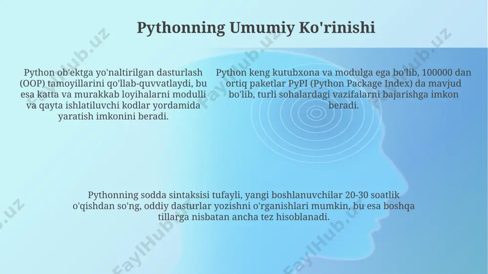 python dasturlash tilining asosiy xususiyatlari - Page 5