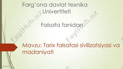tarix falsafasi — PDF