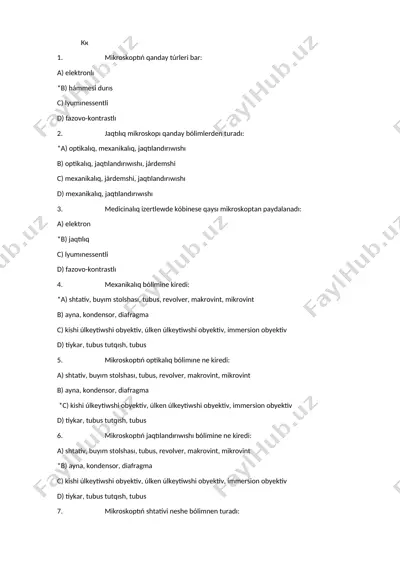 mikroskop haqida taqdimot — DOCX