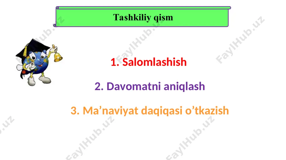 siz? 1-reja. o’tkazgichda zaryadlarning joylashishi muammoli savollar 1. jismlar qanday manfiy va musbat zaryadlanadi? jism tarkibidan elektronlar chiqib ketsa, chiqib ketgan elektron miqdoricha jism musbat zaryadlanadi. agar elektron qabul qilsa, qabul qilgan elektron miqdoricha jism manfiy zaryadlanadi. jismlar zaryadlanganda qarama-qatshi ishorali zaryadlar o’zaro birlashib neytral holatga keladi. ortib qolgan musbat yoki manfiy zaryadlar o’zaro itarishganliklari sababli bir-birlaridan imkon qadar uzoqroqda joylashishga harakat qiladi. shu sababli zaryadlar jismning sirti bo’yicha taqsimlanadi (1-rasm). 1-rasm. yakkalangan o’tkazgichda zaryadning taqsimlanishi elektr maydon kuchlanganlik chiziqlari esa shar radiusi bo’ylab, musbat shar uchun chiquvchi manfiy zaryadlangan shar uchun kiruvchi yo’nalishda bo’ladi (2-rasm). 2-rasm. zaryadangan shar sirtidagi elektr maydon kuchlanganlik chiziqlarining yo’nalishi. r r sharni ichida zaryad yo’qligini tekshirish 1 2 yakkalangan o’tkazgichda elektr zaryadlari uning sirti bo’ylab taqsimlanadi. o’tkazgich ichida zaryad bo’lmaydi. 2-reja: faradey qafasi m.faradey o’tkazgich ichida elektr zaryadlari bo’lmasligini isbotlash uchun yasagan qurilmasi bilan tanishamiz (4-rasm). u yog’ochdan yasalgan qafasning tashqi sirtini yupqa folga …