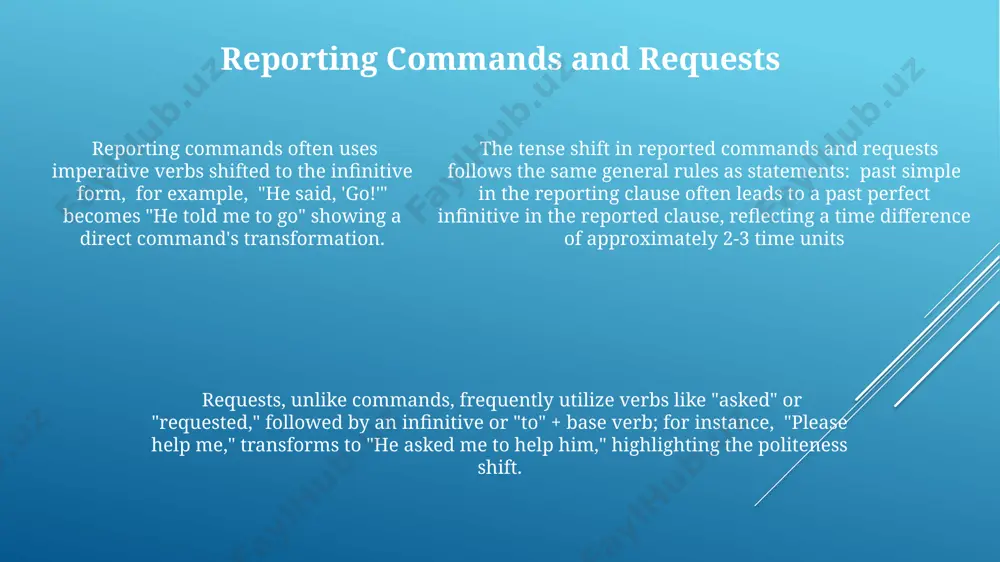 reported speech: statements, questions and commands - Page 5