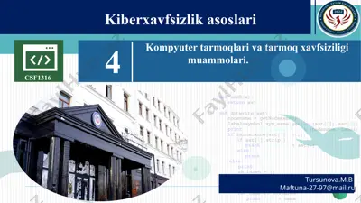 kiberxavfsizlik asoslari — PPTX