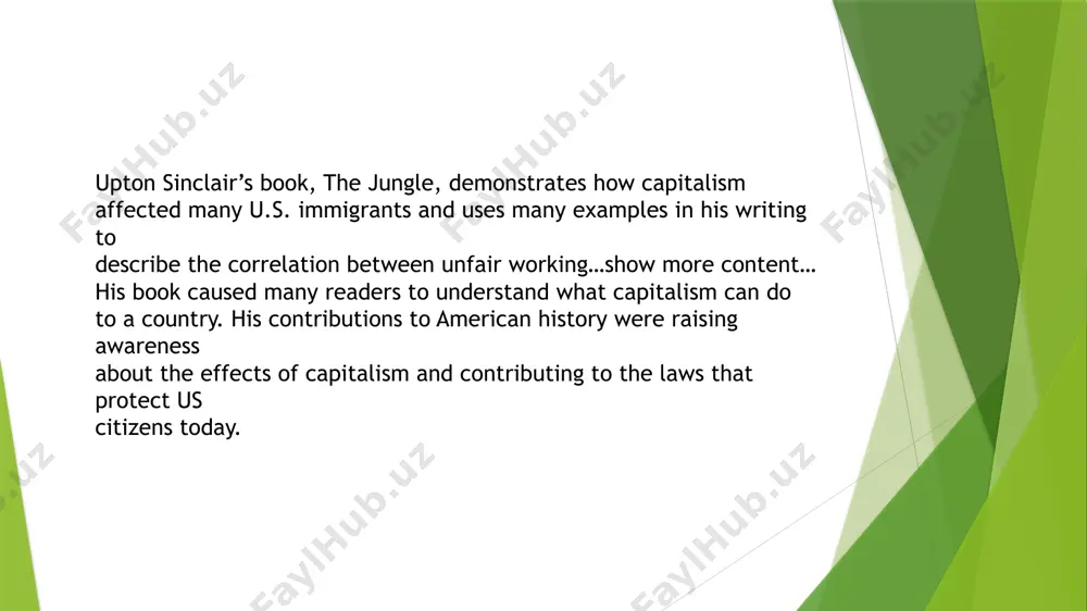 american capitalism in u. sinclair's novel "the jungle" - Page 3
