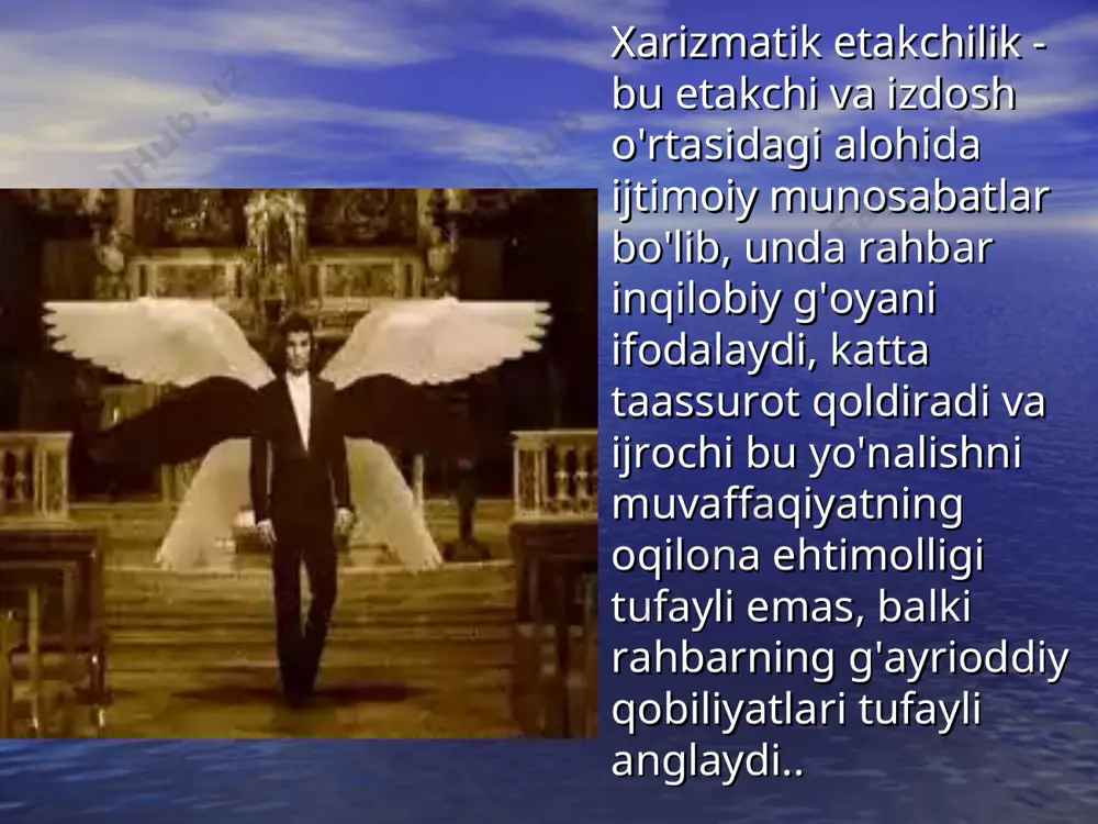 2) axborot tarqatuvchisi; axborot rollari 3) vakillik; 4) tadbirkor; 1) qoidabuzarliklarni tugatuvchi; 2) resurslarni taqsimlash bilan bog'liq rollar; qaror qabul qilish 3) muzokarachi; quruvchi sifatida etakchi rahbarlar o'zlarining kuchlari va bilimlarini quyidagi masalalarga yo'naltirishlari kerak: tashkiliy tuzilma, yangiliklar, yangilanishlar va o'zgarishlar, ishlab chiqarish funktsiyalarini boshqarish, axborot tizimlari, doimiy ravishda sifatni yaxshilash, inson resurslarini boshqarish yangi funktsiyalarni boshqarish va mutaxassislar o'rtasidagi. strategist sifatida etakchi tashkilotga qandaydir tarzda ta'sir qilishi mumkin bo'lgan voqealarni o'z vaqtida tanib olish va baholash uchun rahbarlardan tashqi dunyo ustidan doimiy nazorat olib borish talab qilinadi. atrof muhitdan keladigan signallarni kuzatib borish va tahlil qilish kerak, bunda tashkilot va uning sheriklari uchun potentsial ahamiyatga ega bo'lgan narsalarga katta e'tibor beriladi. atrof muhitdan keladigan signallarni kuzatib borish va tahlil qilish kerak, bunda tashkilot va uning sheriklari uchun potentsial ahamiyatga ega bo'lgan narsalarga katta e'tibor beriladi. rahbar sifatida etakchi rahbar tashkilotni qayta tuzish yo'llarini faol ravishda izlashi kerak, shunda u …