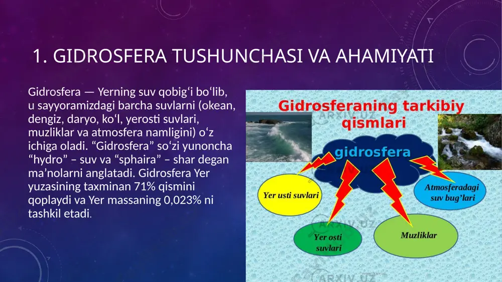 gidrosfera va uning tarkibiy qismlari - Page 3