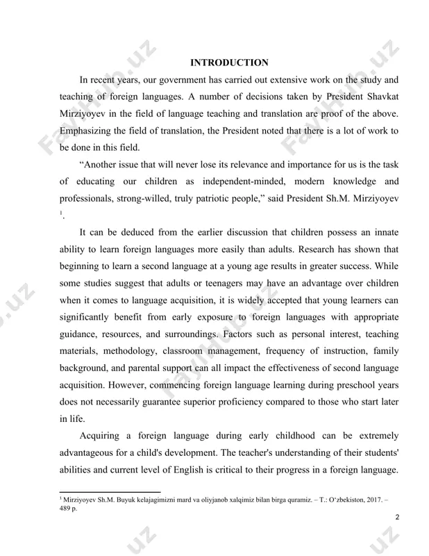 can significantly benefit from early exposure to foreign languages with appropriate guidance, resources, and surroundings. factors such as personal interest, teaching materials, methodology, classroom management, frequency of instruction, family background, and parental support can all impact the effectiveness of second language acquisition. however, commencing foreign language learning during preschool years does not necessarily guarantee superior proficiency compared to those who start later in life. acquiring a foreign language during early childhood can be extremely advantageous for a child's development. the teacher's understanding of their students' abilities and current level of english is critical to their progress in a foreign language. recognizing that age plays a role in a child's foreign language proficiency can help the educator create an effective teaching strategy and deliver an engaging and enriching lesson. the age-ability framework is not exact, and the children's level of english proficiency is dependent on the group and the individual child. …