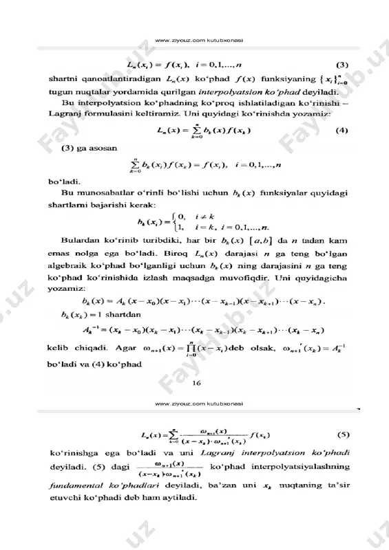 funktsiyalarini yaqinlashish masalasining qo'yilishi. - Page 2