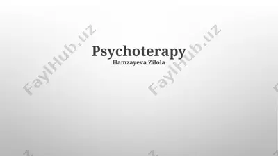 psixoterapiya — PPTX