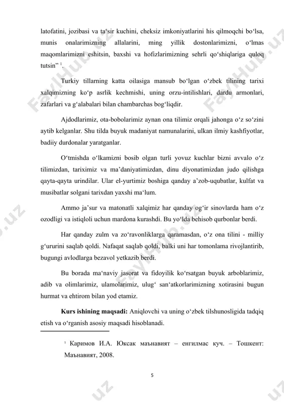 i muayyanlashuvchi otning qanday valentligiga muvofiq kelishi va uni sintaktik aloqa bilan voqelantirishidir.[footnoteref:2] [2: маъруфов а., абдураҳмонов ғ. ўзбек тилидан қўлланма, -тошкент, 1959. 8. ғуломов а.ғ., асқарова м.а. ҳозирги ўзбек адабий тили. синтаксис. –тошкент, 1965] aniqlovchi soʻz kengaytiruvchisi ekan, u istagan gap boʻlaklariga tobelanishi mumkin: 1. kesim aniqlovchisi: nilufar a’lochi talaba. 2. ega aniqlovchisi: kimning gapi toʻgʻri. 3. hol aniqlovchisi: soʻlim va xushhavo vodiyda oʻrnashdilar. 4. toʻldiruvchi aniqlovchisi: bizning yorni koʻrgan bormi. 5. undalma aniqlovchisi: xayr endi, yashil vodiy, xushmanzara togʻ. aniqlovchi mustaqil holda biror boʻlakka bogʻlanishi ham, kengaytiruvchilar tarkibida kelishi ham mumkin. qiyoslang: bir yonda lojuvard bahri muhit bor bir yonda zafaron sahroyi kabir bir yonda oq sochli togʻlar purviqor sening toleinga oʻqiydi takbir misralardagi lojuvard soʻzi bahri muhit (ega), zafaron soʻzi esa sahroyi kabir (kesim) soʻziga aniqlovchi boʻlib, boʻlaklar kengaytiruvchisi sifatida namoyon boʻlgan. uchinchi misradagi sochli soʻzi togʻlar (ega) soʻziga tobelangan boʻlib, oʻz navbatida oq soʻzini oʻzi tobelangan. …