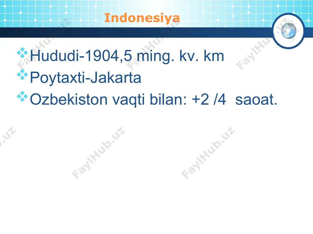 lik (protestantizm va katoliklik) keng tarqalgan - 9%, shuningdek, hinduizm (ayniqsa, balida) va buddizm. valyuta: xalqaro nomi: idr ayirboshlash kursi eng qulay bo'lgan banklarda pul almashtirish tavsiya etiladi. valyutani almashtirganingizda kvitansiyalaringizni saqlang, chunki siz indoneziya rupiyasini boshqa valyutaga almashtirish uchun ketganingizda kerak bo'lishi mumkin. sayohat cheklari banklar yoki ayirboshlash shoxobchalarida almashtirilishi mumkin, shuningdek, ba'zi do'konlarda ham qabul qilinadi. kredit kartalarning asosiy turlari asosan qimmat mehmonxonalar, restoranlar va do'konlarda to'lov uchun qabul qilinadi. kirish uchun viza kerakmi: yo'q esdalik sovg'alari: ko'pincha sayyohlar tosh, yog'och, kumush, batikdan yasalgan qo'l san'atlari, timor, borto va javadan turli rangdagi uy matolari, to'quv, zargarlik buyumlari, charm va to'qimachilik mahsulotlarini sotib oladilar. soxta narsalarni olmaslik uchun katta mehmonxonalarning galereyalarida yoki savdo markazlarida yog'och mahsulotlarini sotib olish yaxshiroqdir. milliy xususiyatlar va an'analar: indoneziya asosan musulmonlar mamlakati, shuning uchun quyidagi qoidalarga rioya qilish kerak: siz juda qisqa shortilar va yubkalar kiymaysiz, cho'milish kiyimisiz quyoshga botmaysiz, diniy marosimlarda baland ovozda …