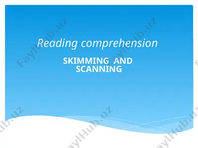 reading comprehension techniques — PPTX