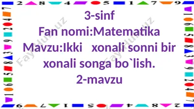 ikkixonalisonnibirxonalisongabo`lish — PPTX