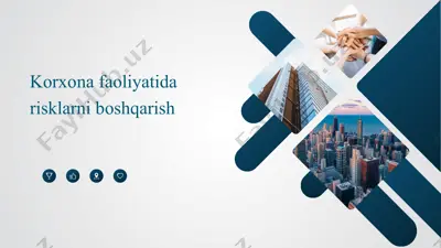 risklarni boshqarishning tushunchasi — PPTX