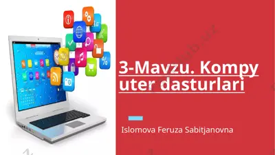 kompyuter dasturlari — PPTX