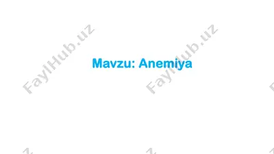 anemiya — PPTX