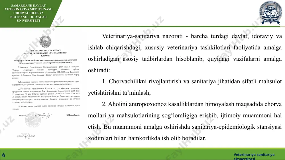 veterinariya sanitariya ekspertizasi norma va qoidalari - Page 5
