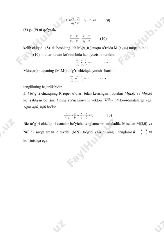 to’g’ri chiziq. to’g’ri chiziqning umumiy tеnglаmаsi - Page 5