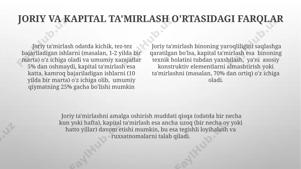 joriy va mukammal taʼmirlash - Page 4