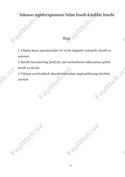 inkasso topshiriqnomasi bilan hisob-kitoblar hisobi — DOCX