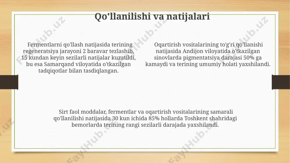 sirt faol moddalar. fermentlar. oqartiruvchi vositalari - Page 4