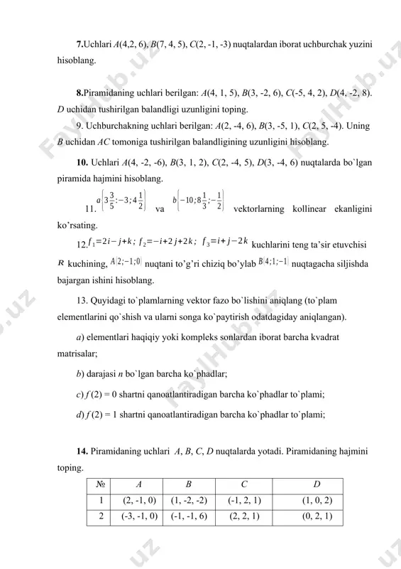 in image27.png image28.wmf image2.wmf oleobject29.bin image29.wmf oleobject30.bin image30.wmf oleobject31.bin image31.wmf oleobject32.bin image32.wmf oleobject33.bin image33.wmf oleobject2.bin oleobject34.bin image34.png image35.wmf oleobject35.bin image36.wmf oleobject36.bin image37.wmf oleobject37.bin oleobject38.bin oleobject39.bin image3.wmf image38.wmf oleobject40.bin image39.wmf oleobject41.bin image40.wmf oleobject42.bin image41.wmf oleobject43.bin image42.wmf oleobject44.bin oleobject3.bin image43.wmf oleobject45.bin image44.wmf oleobject46.bin oleobject47.bin oleobject48.bin oleobject49.bin image45.wmf oleobject50.bin image46.wmf ; a b d - = ( ) 3;2;2 a =- r ( ) 6;3;2 b =- r b a 3 2 - b a 3 2 - ) 1 , 3 , 4 ( - = a ) 3 , 2 , 1 ( = b b a c 3 4 + = c ( ) ( ) ( ) 2 ; 1 , 3 ; 2 , 1 ; 1 c b a - - - c b a d 2 2 1 3 + - = k j i a 2 3 2 + - = k j i b …