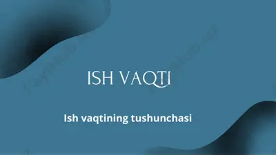 ish vaqtining tushunchasi — PDF