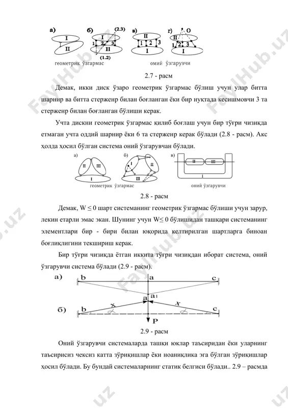 иншоотлар схемаларининг кинематик анализи - Page 5