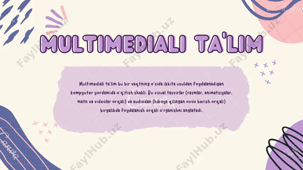 balki men bir necha so'zni qisqartirganim yaxshidir." videoni qayta ko'rganingizda, tanqidiy "muvofiqlik printsipi" ko'zi bilan tomosha qiling. qanday qilib kamaytirish, soddalashtirish va aniqlashtirish mumkinligini aniqlang. skills 2skills 2 skills 3skills 3 2. signal berish2. signal berish keyingisi signalizatsiya tamoyili bo'lib, u asosan odamlar ekranda nimaga e'tibor berish kerakligini ko'rsatganda yaxshiroq o'rganishini anglatadi. agar ekranda bir tonna ma'lumot bo'lsa, o'quvchi eng muhim qism nima ekanligini qanday bilishi kerak? signalizatsiyasignalizatsiya ta'limni ishlab chiquvchi sifatida siz muhim so'zlarni ajratib ko'rsatish va muhim ma'lumotlarni ko'rsatish uchun jonlantirilgan strelkalar kabi xususiyatlardan o'ylab foydalanib, signalizatsiya printsipidan foydalanishingiz mumkin. signal printsipidan foydalanishning yana bir usuli - o'rganish bo'limlarini ajratuvchi slaydlar yoki rasmlar qo'shish. bu o'quvchiga keyingi mavzuga o'tayotganimizni bildirishning tez va oson usuli bo'lib ham hizmat qiladi. 3. ortiqchalik3. ortiqchalik keyingi? ortiqchalik tamoyili. bu tamoyil odamlarning audio, grafik va matnga qaraganda, audio va grafik orqali yaxshiroq o'rganishini ko'rsatadi. bu erda nazariya shundan iboratki, agar sizda allaqachon audio …