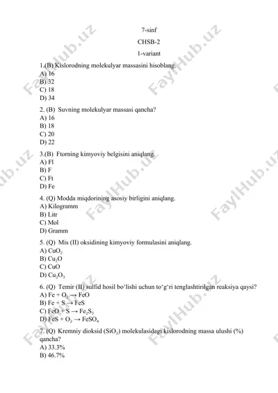 7-sinf chsb-2 — DOCX