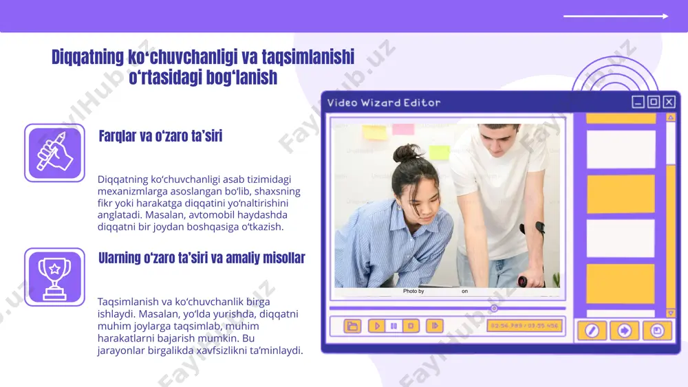 dasturlar va yangi texnologiyalar bilan diqqat rivojlanmoqda va samaradorlik yuqori bo‘lmoqda. diqqatni rivojlantirishda o‘qituvchining roli o‘qituvchilar diqqatni rivojlantirishda muhim rol o‘ynaydi. ular diqqatni saqlash va taqsimlashni o‘rgatadi, motivatsiyani oshiradi va muhitni qulay qiladi. tavsiya etilgan usullar: faol ishtirok, interaktiv metodlar va individual yondashuvlar. o‘qituvchilar diqqatni nazorat qilish va boshqarish ko‘nikmalarini rivojlantirishi muhim. munosabatlar diqqat rivojlanishiga ta’sir qiladi. ijobiy muhit, tushunish va qo‘llab-quvvatlash o‘quvchilarning diqqat bilan ishlash qobiliyatini oshiradi. photo by ahmet kurt on unsplash 1 2 3 kelajakda diqqatni rivojlantirish diqqatni rivojlantirishning istiqbollari kelajakda diqqatni rivojlantirish texnologiyalari va metodikalari rivojlanmoqda. sun'iy intellekt yordamida shaxsiylashtirilgan treninglar ishlab chiqilmoqda, bu esa o‘quvchilarning ehtiyojlariga mos keladi. o‘quv jarayonida yangi yondashuvlar interaktiv va gamifikatsiya elementlarini o'z ichiga olgan yondashuvlar keng tarqalmoqda. bu diqqatni saqlashda va rivojlantirishda samarali bo‘lib, o‘quvchilarning diqqatini uzoq davomda ushlab turishga yordam beradi. o‘quvchilarning kelajakdagi muvaffaqiyatlari diqqatni rivojlantirish orqali o‘quvchilar muhim muammolarni hal qilish, kreativ fikrlash va muhim qarorlar qabul qilishda …