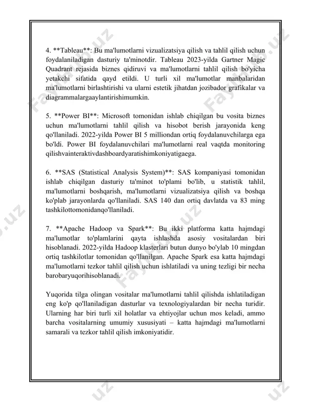 larga katta yordam beradi. ular kompaniyalarga moliyaviy jarayonlarini muvofiqlashtirish, boshqarish va nazorat qilish imkonini beradi. quyida ushbu dasturlar va ularning imkoniyatlarigaoidba'zifaktlarkeltiriladi. 1. **moliyaviy hisobot dasturlarining ahamiyati**: moliyaviy hisobot dasturlari korxonalar uchun ahamiyatli, chunki ular fikrlash faoliyatini avtomatlashtiradi, moliyaviy tahlil qilish va ma'lumotlarni vizualizatsiya qilish imkonini beradi. dasturlar orqali samarali va tezkor hisob-kitoblar, oldindan aytilgan tahlillar va prognozlar amalga oshiriladi. 2. **o'sish sur'ati**: 2020-2025 yillarda moliyaviy hisobot dasturlari bozorining yillik o'sish sur'ati (cagr) taxminan 8-10% ga oshishi kutilgan. ushbu o'sishning asosiy motivlari orasida raqamli transformatsiya o'rnining o'sishi va kompaniyalarning real vaqt rejimida tahlil qilish yondashuvlariga ehtiyoji mavjud. 3. **tugallangan dasturlar va yetkazib beruvchilar**: moliyaviy hisobot dasturlarining asosiy yetkazib beruvchilari orasida sap, oracle, microsoft, salesforce va ibm kabi yirik kompaniyalar bor. ushbu kompaniyalar har xil turdagi bizneslar uchun moslashuvchan va maxsus tayyorlangan echimlar taklifqiladi. 4. **integratsiya imkoniyatlari**: moliyaviy hisobot dasturlarining ko'pchiligi boshqa kirish va tahliliy vositalar bilan integratsiyalanadi, bu ularga statistik tahlil, …