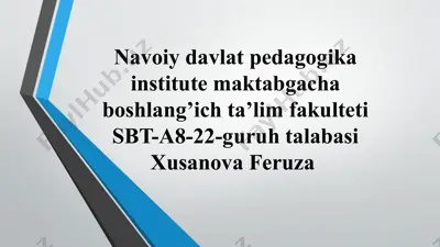 inavatsion yopondashuv asosida "tarbiya" darslarini tashkil etish — PPTX