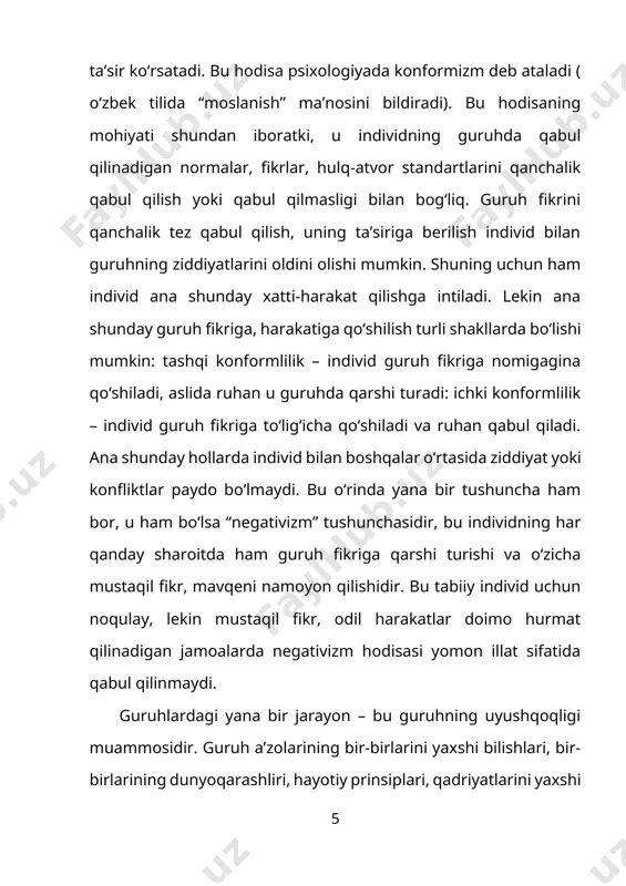 1. alfa – guruh yetakchisi, o‘zgalarni faollikka va maqsad sari undaydi, ularga ishonch va qat’iylik baxsh etadi. 1. beta – guruhdagi ikkinchi shaxs – ekspert, ya’ni guruh baholovchisi, sovuqqon, mulohazali, alfaga nisbatan tadbirli, guruhga xos norma va qoidalar himoyachisi. 1. gamma – passiv moslashuvchi, o‘zini oshkora qilmaslikka urinadi. bunday odamlar odatda to‘rt toifaga bo‘linadi: 1) alfaga sodiq va unga hamsoya shaxs; 2) loqayd xodim, bundaylar alfa uchun qulay kimsa; 3) o‘z mavqeidan norozi, ammo bo‘ysunishga majbur; 4) o‘z fikriga ega, lekin rahbarga til tekizmasdan guruhdagi mavjud tartibni tanqid ostiga oluvchi shaxs. 1. omega – guruh nafrati va noroziligi qaratilgan xodim. 1. r – muxolif, alfaga qarshi chiquvchi xodim odatda ushbu sanab o‘tilgan rollarni deyarli har bir guruhda uchratish mumkin. agar guruh a’zolari ko‘pchilikni tashkil etmasa, ba’zida xodimning o‘zi ham bir necha rolni ijro etishi mumkin, ammo oqibatda guruhda anchagina zo‘riqish holati kuzatiladi. guruhning samarali faoliyati uchun zarur rollar tasnifi va …