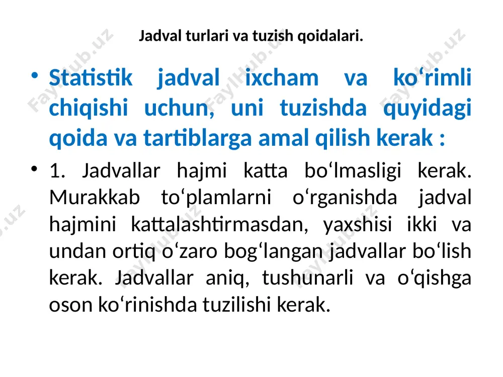 statistik ma’lumotlarni taqdim etish usullari - Page 5