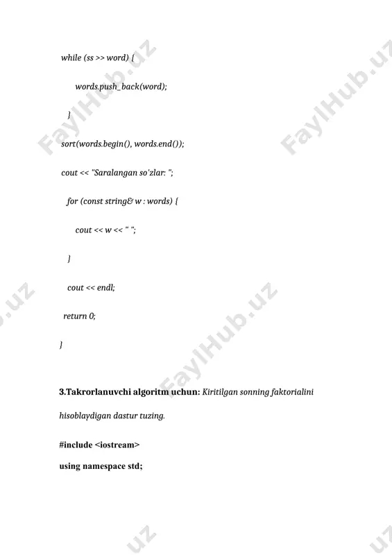 dasturlash || fanidan oraliq nazorat ishi - Page 3
