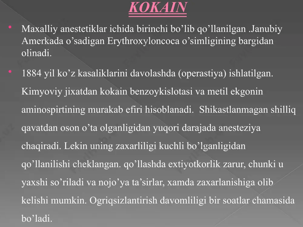 afferent nerv tizimi ga ta'sir etuvchi vositalar - Page 5