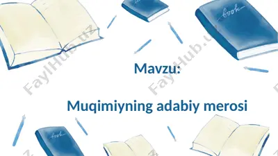 muqimiyning adabiy merosi — PPTX