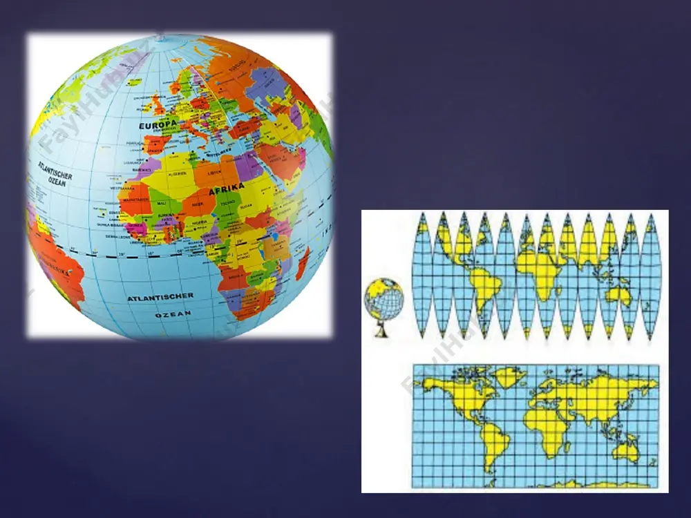 geografik xaritalar. xarita andazalari (proyeksi-yalari) haqida tushuncha 7-sinf - Page 3